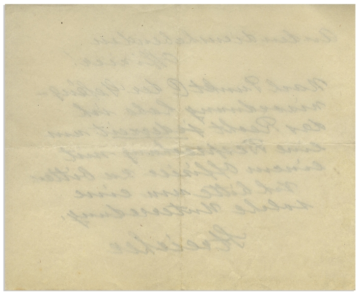 Julius Streicher Autograph Note Signed -- Streicher Demands a Meeting With a Prison Officer During Nuremberg